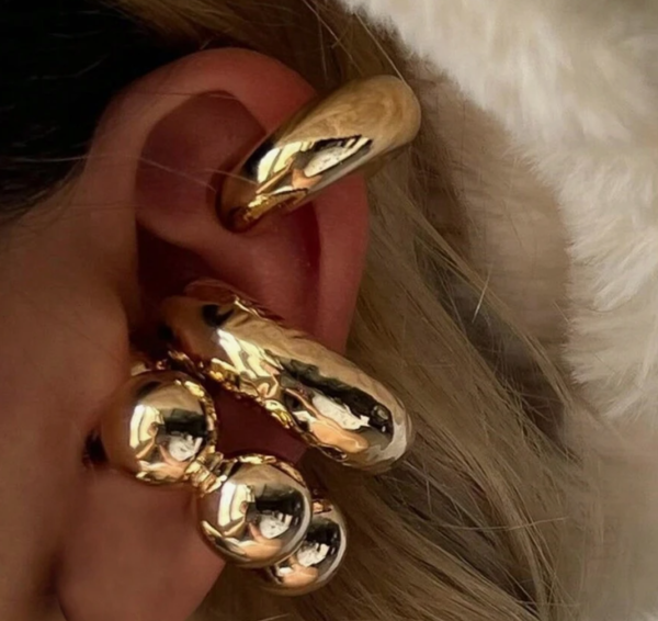 2pcs Exaggerated Clip On Earrings (5 Sets) - Image 4