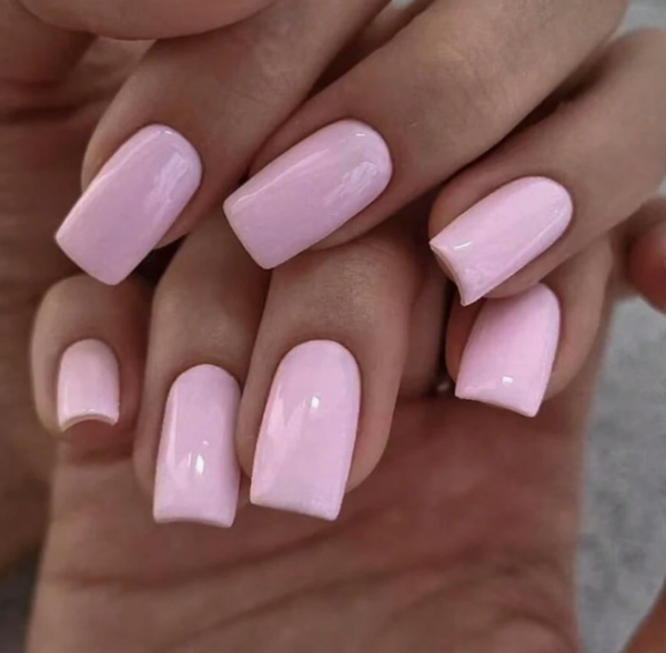 24pcs Short Square Solid Color Pressed On Nails (5 Sets) - Image 10