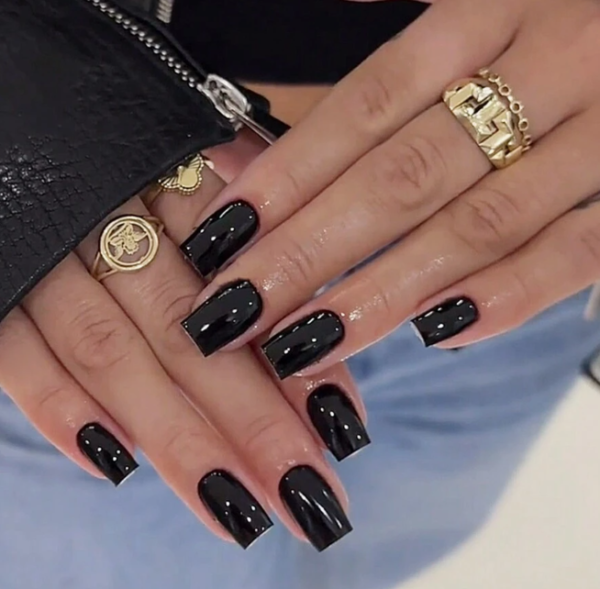 24pcs Short Square Solid Color Pressed On Nail (5 Sets) - Image 10