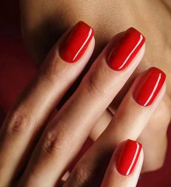 24pcs Short Square Solid Color Pressed On Nails (5 Sets) - Image 4