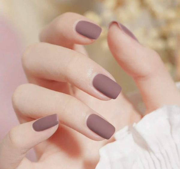 24pcs Short Square Shape Solid Color Nail (5 Sets)