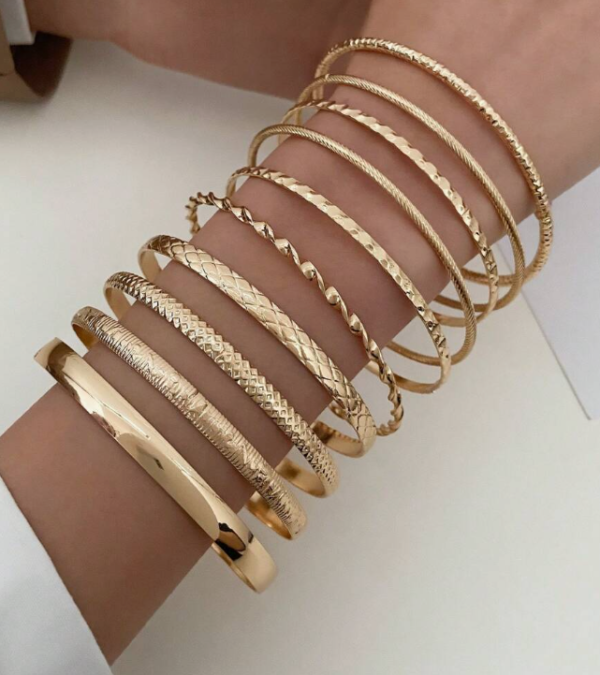 10pcs Boho Western Style Vintage Minimalist Bracelet Sets (5 Sets)