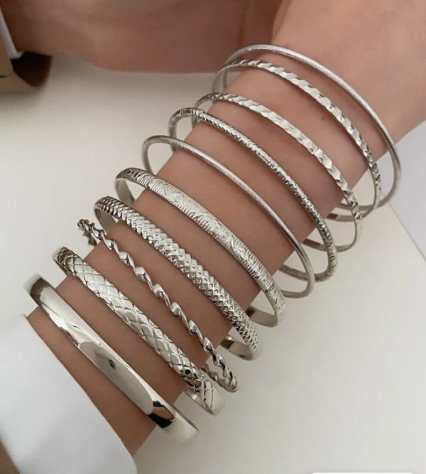 10pcs Boho Western Style Vintage Minimalist Bracelet Sets (5 Sets) - Image 2
