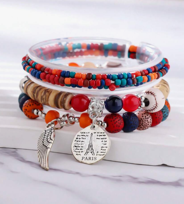 Bohemian Multilayer Beaded Bracelet (5 Sets) - Image 7