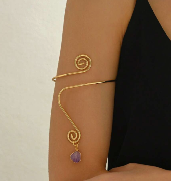 Fashionable Asymmetrical Natural Stone Tassel Bracelet (5 Sets)