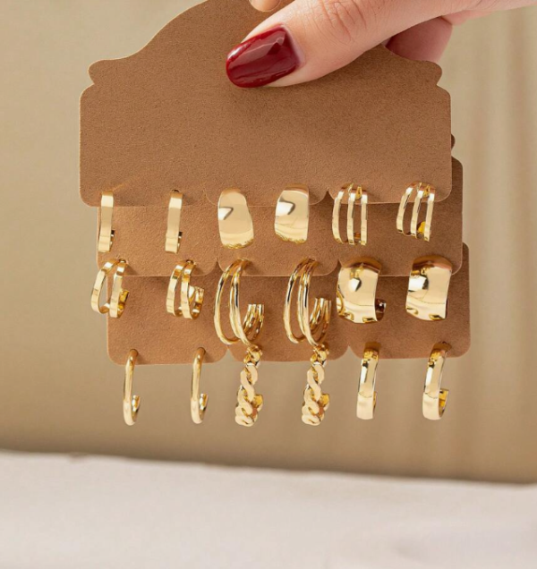 Heart Stud Earring Sets (5 Sets) - Image 4