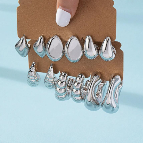 Heart Stud Earring Sets (5 Sets) - Image 2
