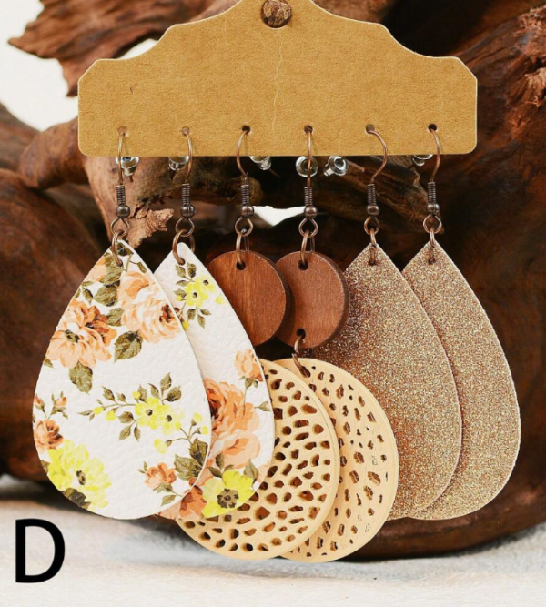 Spring Flower Dangling Earring Set (5 Sets) - Image 2