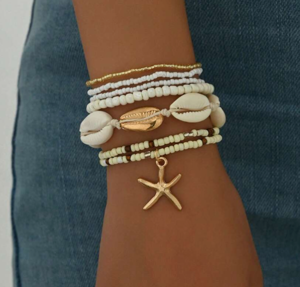 6pcs Bohemian Beaded Charm Bracelet (5 sets)