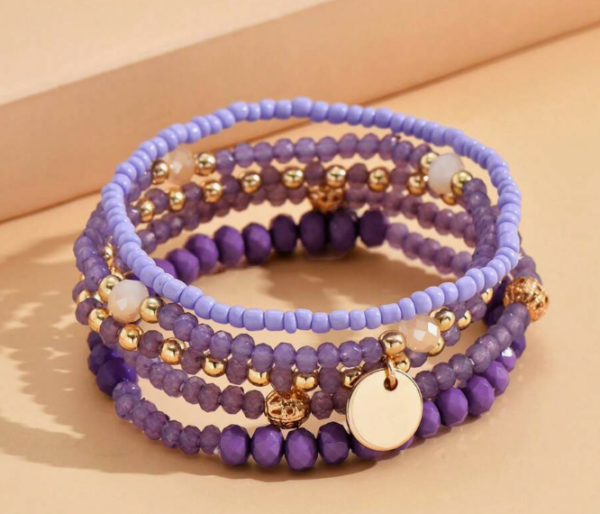 6pcs Bohemian Beaded Charm Bracelet (5 sets) - Image 2