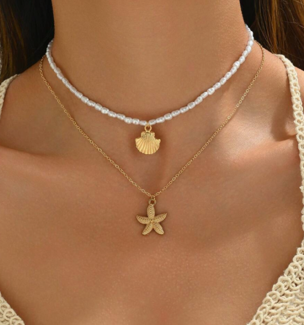 2pcs Summer Flowery Necklace (5 Sets) - Image 4