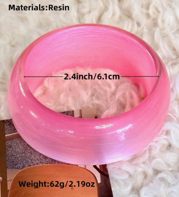 Fuchsia Asymmetrical Circle & Gear Bracelet (5 Sets) - Image 4