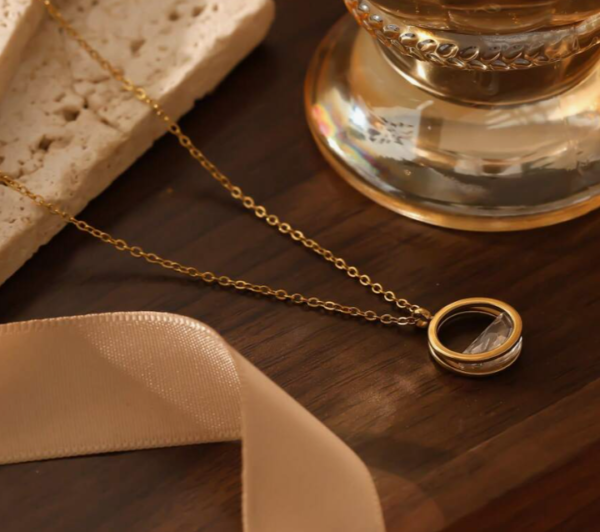 18K Stainless Steel Minimalist Pendant Necklace (5 Sets) - Image 2