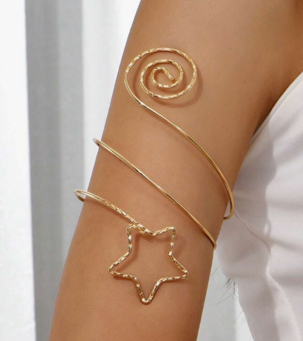 Fashionable Gold-Tone Arm Cuff (5 Sets) - Image 7
