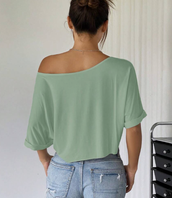 EZ Wear Knit Loose Fit Off-Shoulder Top with Wide Collar (5 Sets) - Image 16