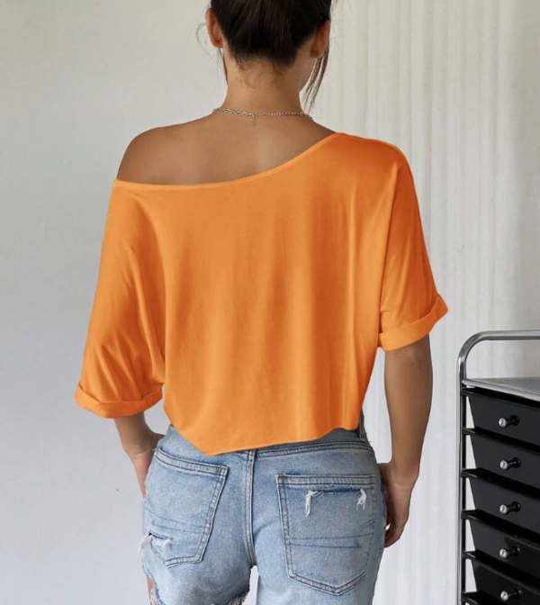 EZ Wear Knit Loose Fit Off-Shoulder Top with Wide Collar (5 Sets) - Image 29