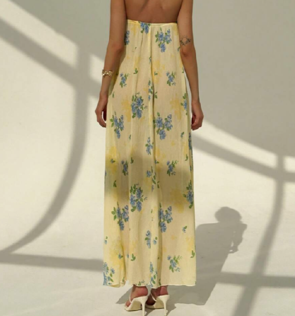 Aloruh New Strapless Pleated Wrinkle Beach Vacation Sleeveless Dress (5 Sets) - Image 3