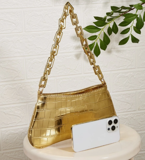 Crocodile Embossed Chain Bag (5 Sets) - Image 8