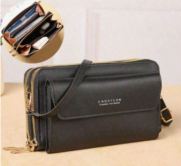 Double Zipper Long Mobile Wallet Bag (5 Sets)