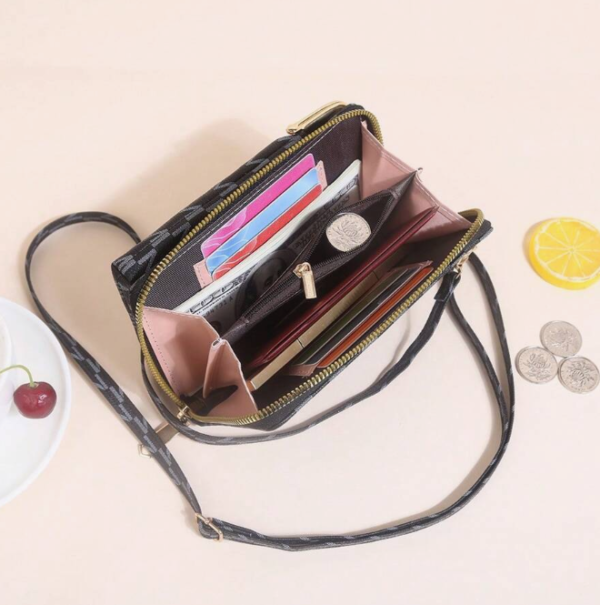 Fashion Letter Print Large Capacity Card Slot Phone Pouch (5 Sets) - Image 5