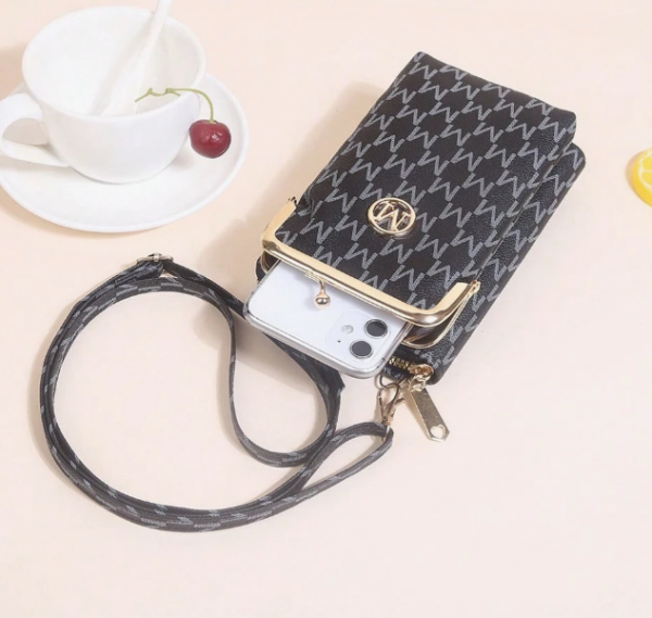 Fashion Letter Print Large Capacity Card Slot Phone Pouch (5 Sets) - Image 4
