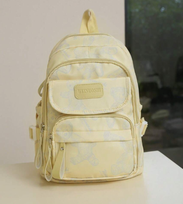 Casual Versatile Bear Print Backpack (5 Sets)