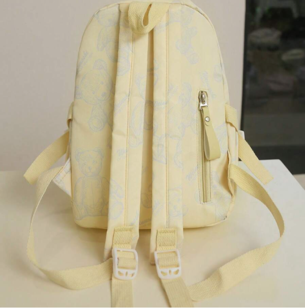 Casual Versatile Bear Print Backpack (5 Sets) - Image 3