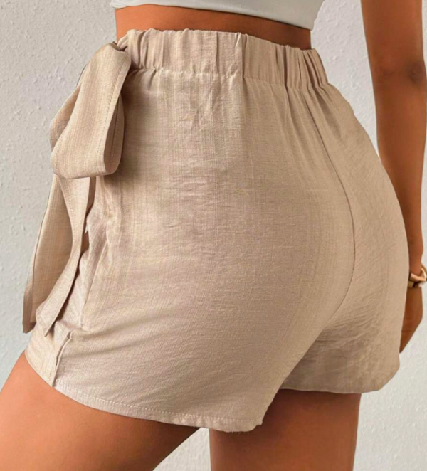 Women's Fashionable Bow with Color Block Asymmetrical Skort (5 Sets) - Image 3