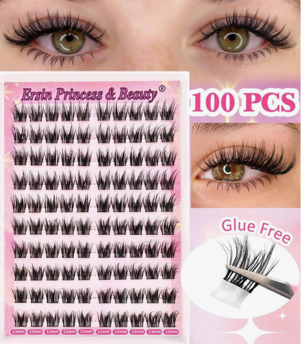 60pcs Self-Adhesive Cat-Eye Lashes 8-16mm Mixed Length Kit (5 Sets) - Image 6