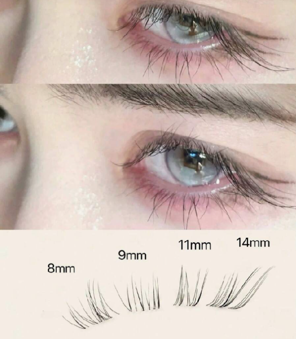 80pcs Soft Light Curved Fake Eyelashes (5 Sets) - Image 2