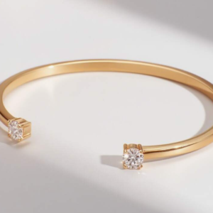 Charm-In Cubic Zirconia Decor Cuff Bangle (10 Sets)