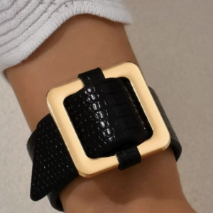 Embossed Square Buckle Bracelet (10 Sets)