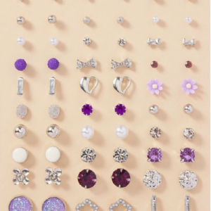 30 Pairs/Set Metal Faux Pearl & More Earring (10 Sets)