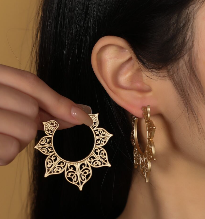 2pcs Hollow Out Hoop Earring (10 Sets)