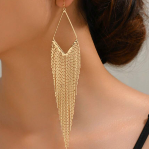 2pcs Fashion Metal Tassel Drop Earring (10 Sets)