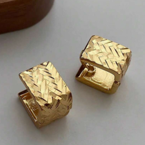 Minimalist Luxury Geometric Textured Design Earring (10 Sets)