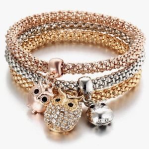3pcs/set Women's Multicolor Zinc Alloy Bracelet Set (10 Sets)