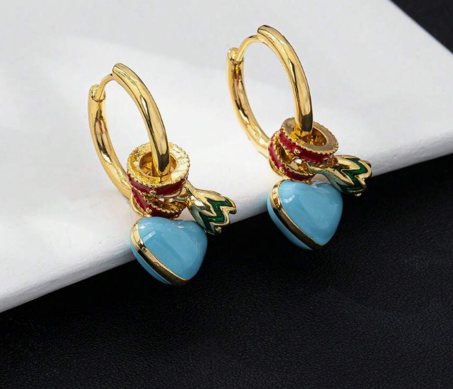 Heart Shaped Hoop Earring (10 Sets)