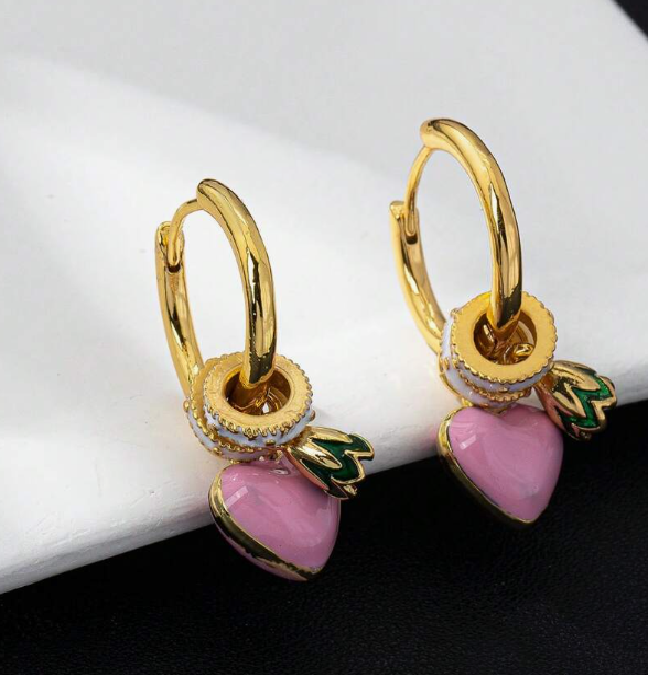 Heart Shaped Hoop Earring (10 Sets)