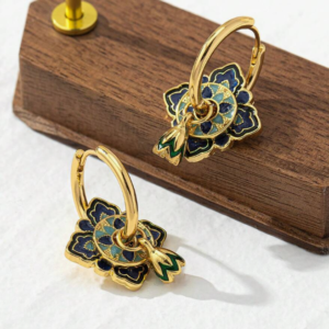 Copper Alloy Macarons Series 4 Leaf Earring (10 Sets)