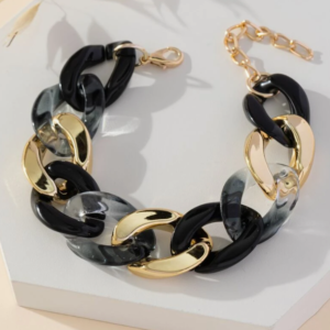 Fashion PMMA Color Block Chain Bracelet (10 Sets)