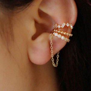 3pcs/set Fashionable Minimalist Copper Zirconia Clip-On Earring (10 Sets)