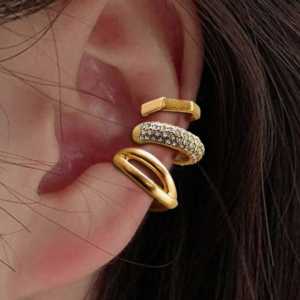 3pcs/set Fashion Minimalist Crystal Ear Clip Earring (10 Sets)