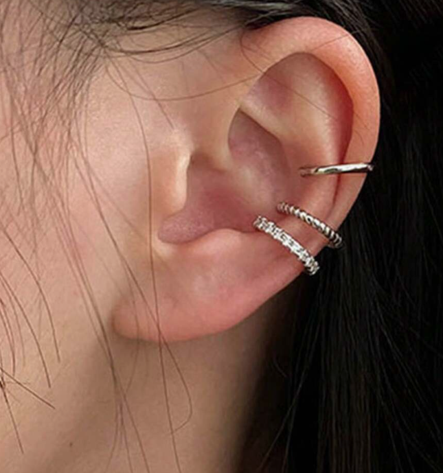 3pcs/set Fashion Rhinestone Clip Earring Set (10 Sets)