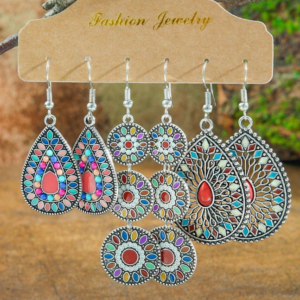 TopHanqi 12pcs/set Bohemian Style Dangle Earring (10 Sets)