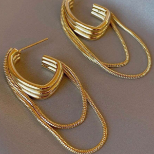 Xemes Yearn Feminine Elegant Metal Tassel Earring (10 Sets)