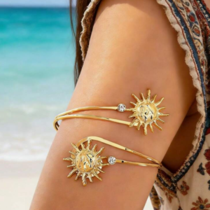 Sunburst Decor Women Upper Arm Cuff (10 Sets)