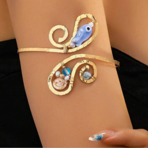 Bohemian Style Fish Shaped Faux Pearl Arm Bracelet (10 Sets)