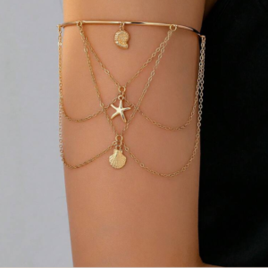 Women's Ocean Style Starfish & Shell Charm Arm Band (10 Sets)