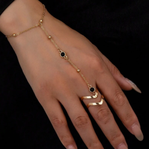 Fashion Minimalist Beaded Chain Ring Bracelet (10 Sets)